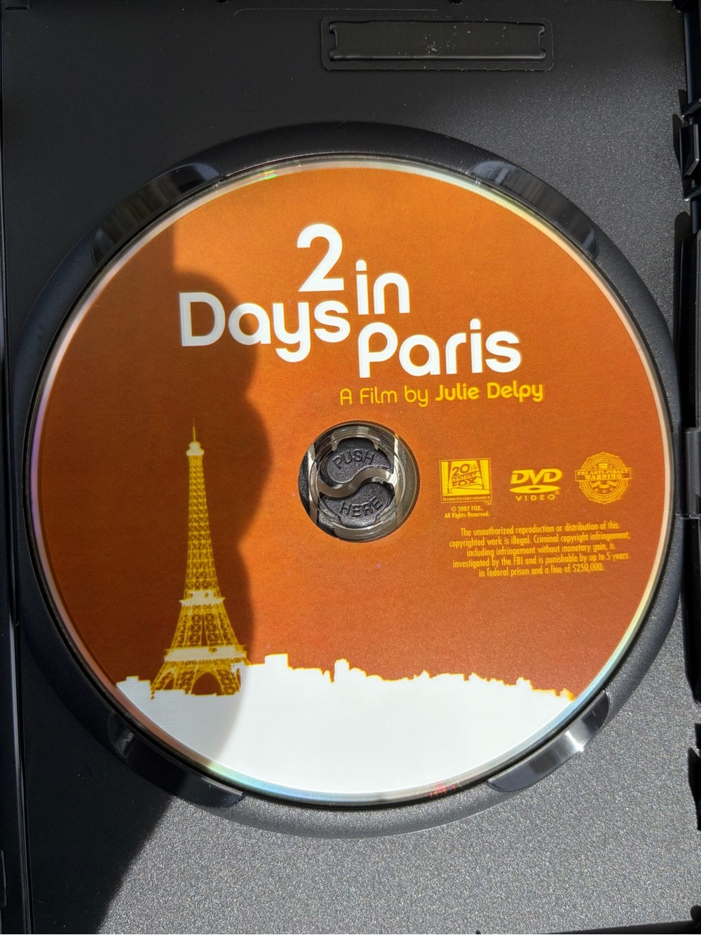 2 Days in Paris DVD - Orange Disc